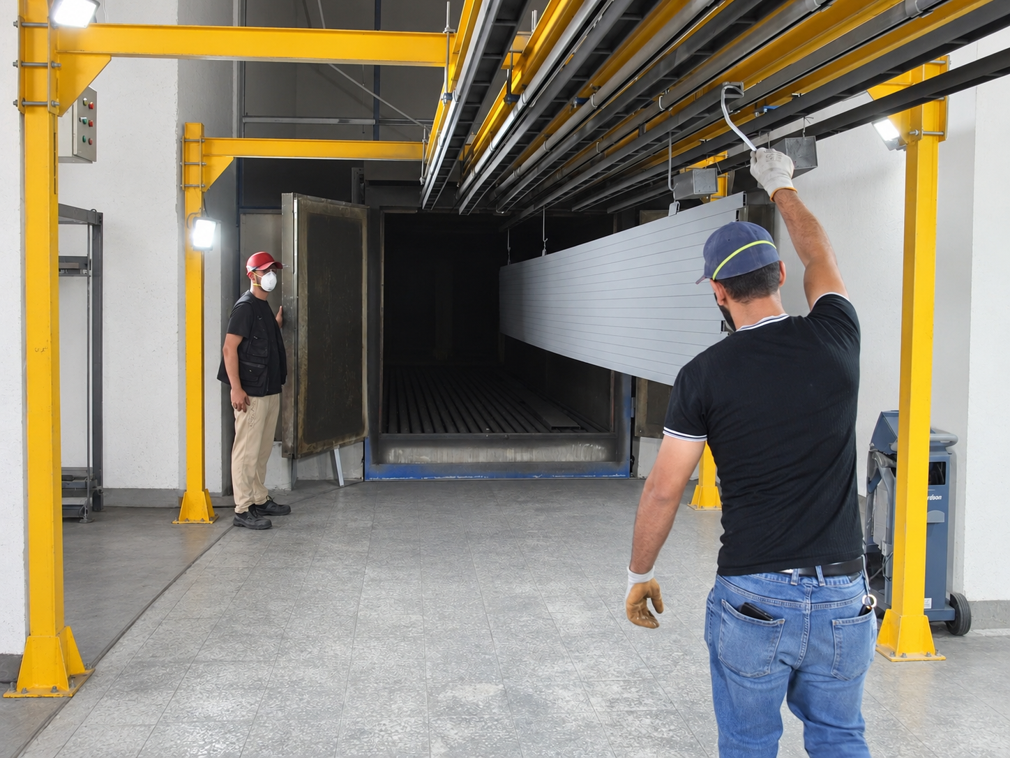 Coating line for components up to 8 metres